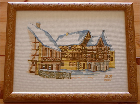Работа «Эльзасские дома в снегу»