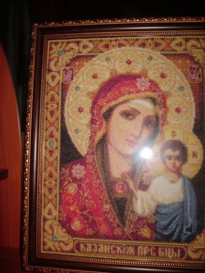 Работа «Икона Казанской божьей матери»