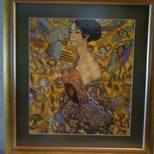 Работа «Dama z wachlarzem wg. Gustawa Klimta»