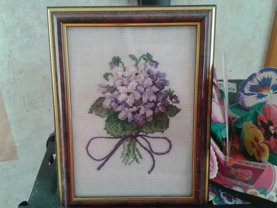 Работа «Букетик фиолетовых цветов»