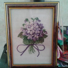 Работа «Букетик фиолетовых цветов»