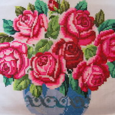 Работа «розы в вазе»