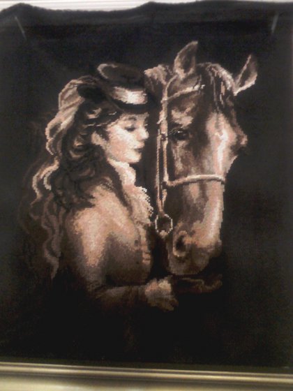 Работа «девушка с конём»
