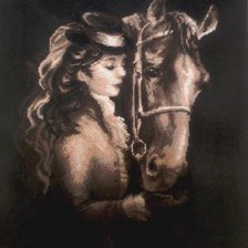 Работа «девушка с конём»