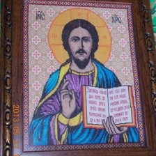 Работа «Икона Иисуса Христа в рамке»