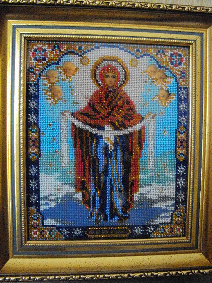 Работа «Богородица Покрова.бисер»