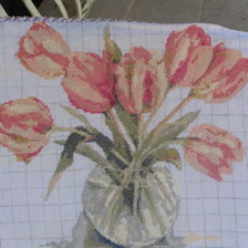 Работа «Тюльпаны в вазе»