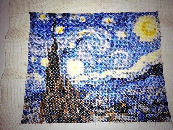 Работа «Звездная ночь Ван Гог»