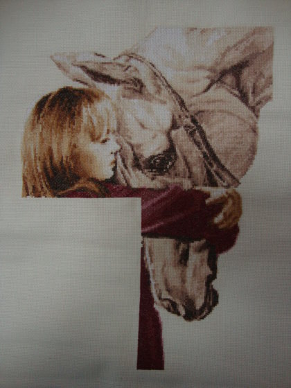 Работа «Девочка с лошадью(в процессе)»