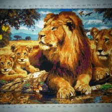 Работа «Семья львов (без оформления)»