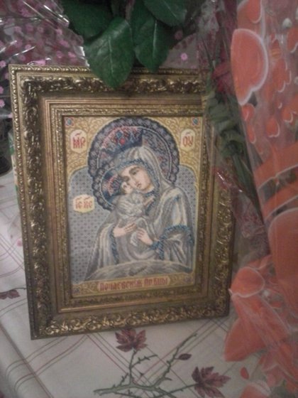 Работа «Икона Богородица Почаевская»