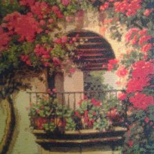 Работа «балкон в цветах»