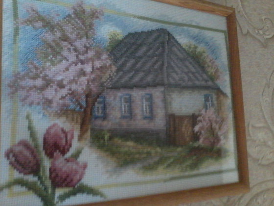 Работа «весна в деревне»