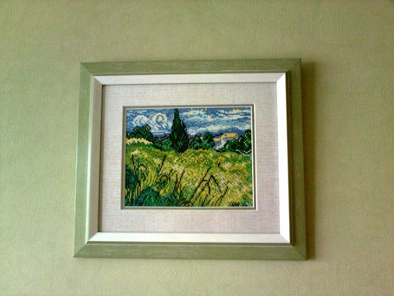 Работа «Ван Гог Пшеничное поле с кипарисами»