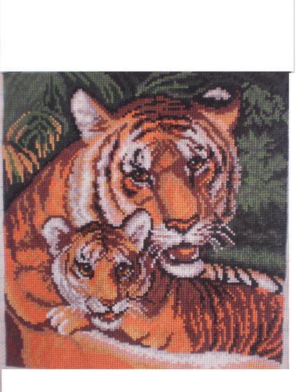 Работа «тигрица с тигренком»