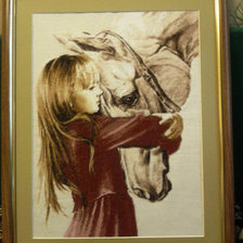 Работа «Девочка и лошадь»