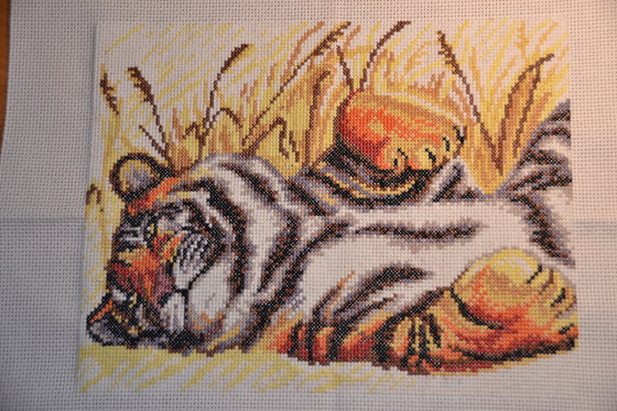 Работа «Тигр на отдыхе»