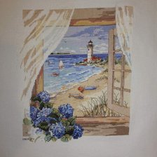 Работа «окно  с видом на море»