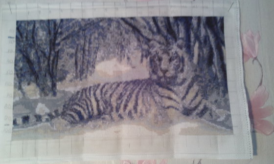 Работа «Тигр в зимнем лесу»