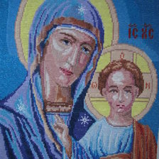 Работа «икона казанской Божей матери выполненная крестиком»
