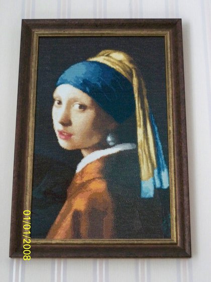 Работа «Девушка с жемчужной серёжкой по мотивам картины Яна Вермеера»