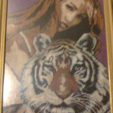 Работа «девушка и тигр»