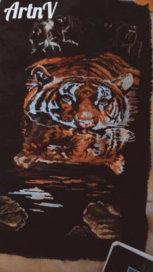 Работа «тигр на воде»