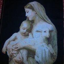Работа «Дева с младенцем и агнцем»