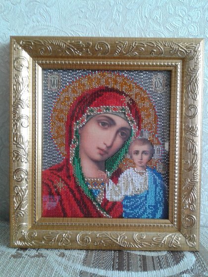 Работа «Казанская Богородица с младенцем»