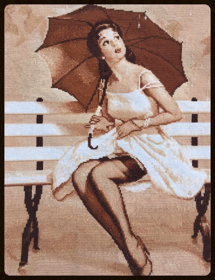 Работа «Девушка с зонтом»