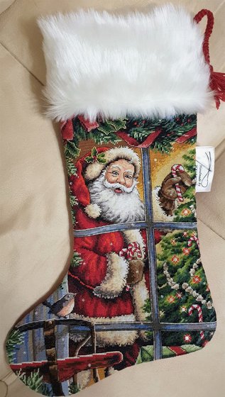Работа «Candy Cane Santa Stocking»