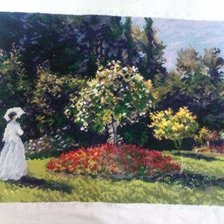 Работа «Дама в саду по мотивам картины Клода Моне»