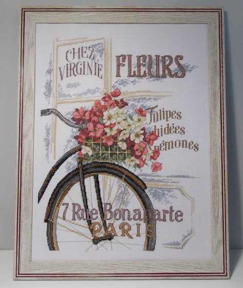 Работа «Цветы и велосипед»
