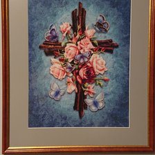Работа «Krzyż w kwiatach»