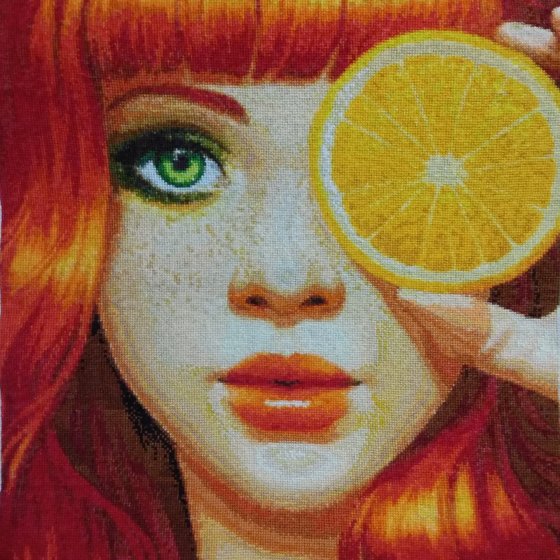Работа «Девушка с апельсином»
