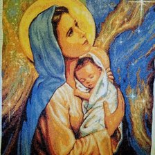 Работа «Дева Мария и дитя»