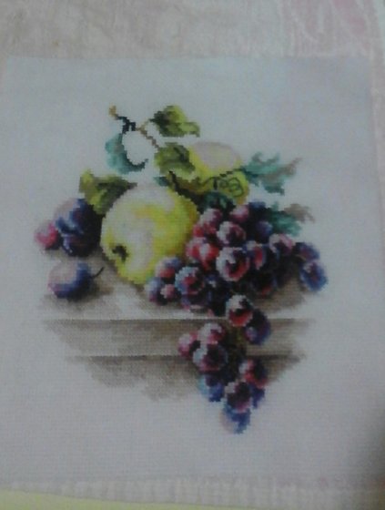 Работа «Виноград и яблоки»