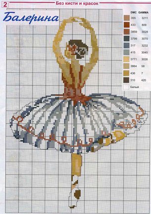 Схемы вышивки на тему «балет, танец» №32992