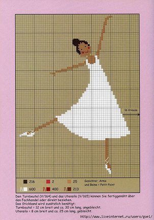 Схемы вышивки на тему «балет, танец» №32993