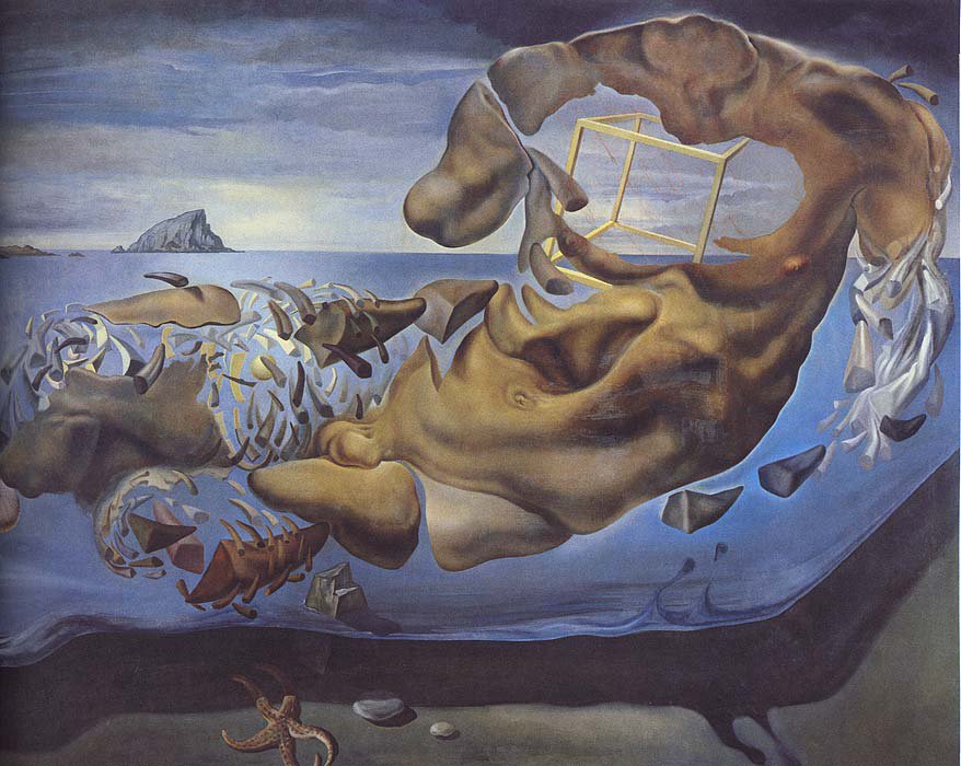 Дали, Носорожья фигура фидиевского Илисса - картина, дали, искусство - оригинал