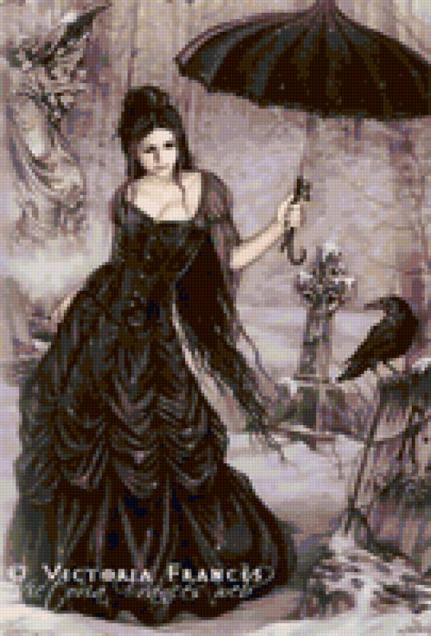 Картина.. Виктория Францес - картины, девушки, готика, виктория францес - предпросмотр