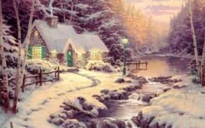зима - дом, лес, зима - оригинал