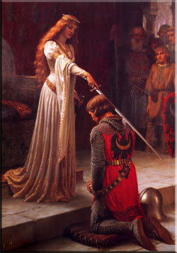 №1024 - дама, рыцарь, средневековье - оригинал