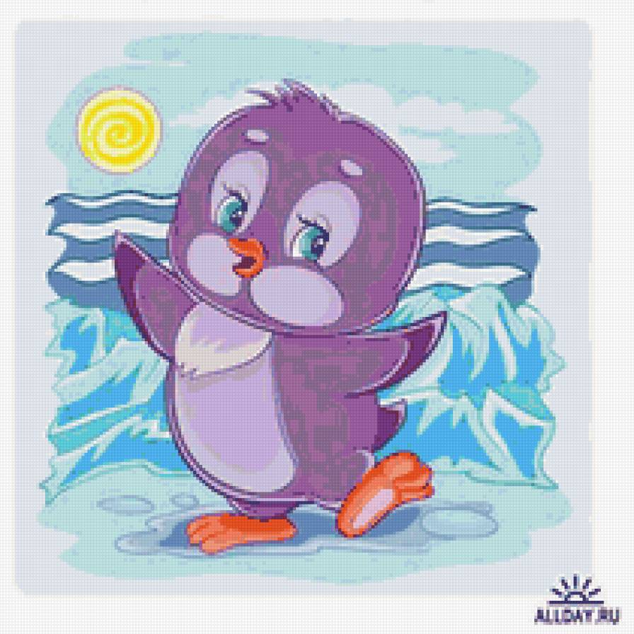 Пингвиненок - открытка, мультяшки, животные - предпросмотр