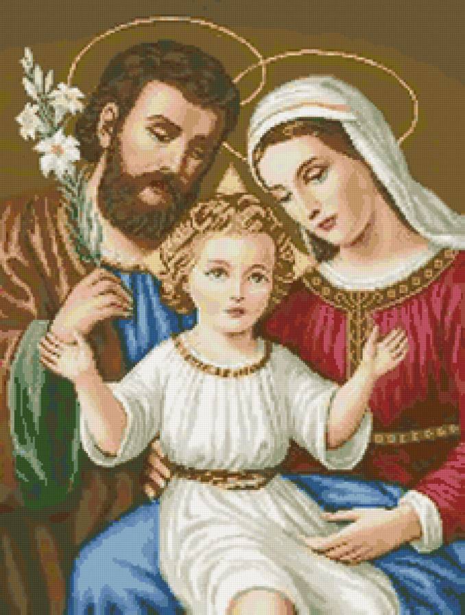 Cвятое семейство - дева мария, иосиф, иисус, семья, религия, мадонна - предпросмотр