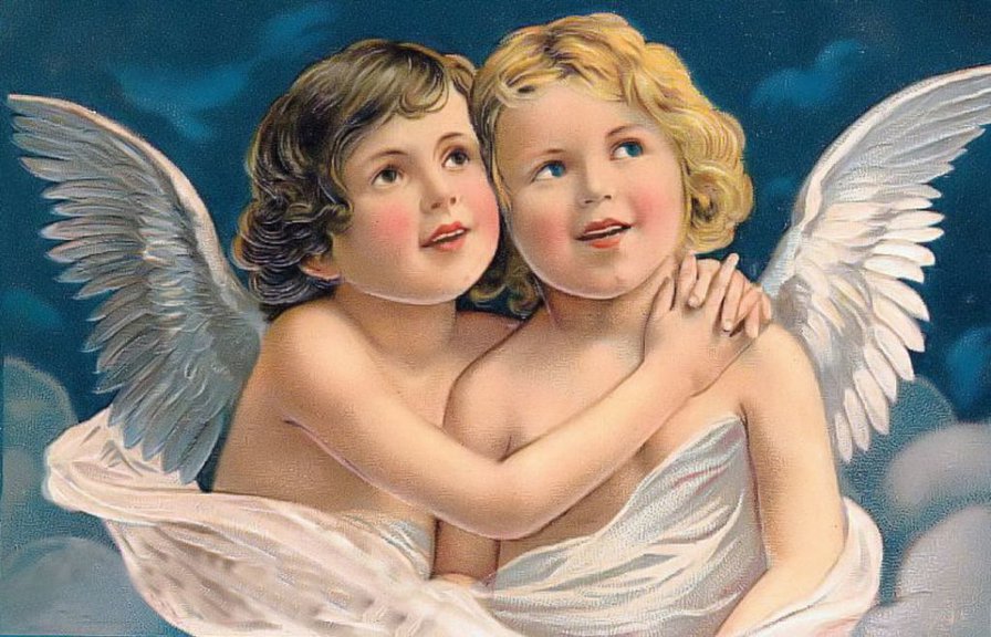 Ангелы - религия, мальчики, ангел, ангелы, дети - оригинал
