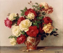 букет роз в вазе - розы в вазе, розы, цветы в вазе - оригинал