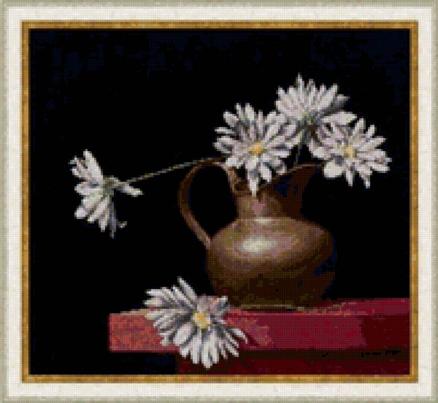 Ромашки - натюрморт, букет, ромашки, цветы, ваза - предпросмотр