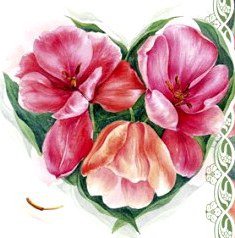 Цветочное сердечко - сердечко, нежные лепестки, цветы, цветочки, любовь - оригинал