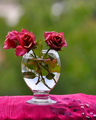 ваза с розами - букет, ваза, цветы - оригинал